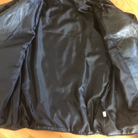 Black Leather Motorcycle Jacket - Picture 8 of 8